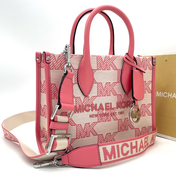 Michael Kors Mirella Small Shopper Top Zip Satchel Xbody Bag - Picture 2 of 9